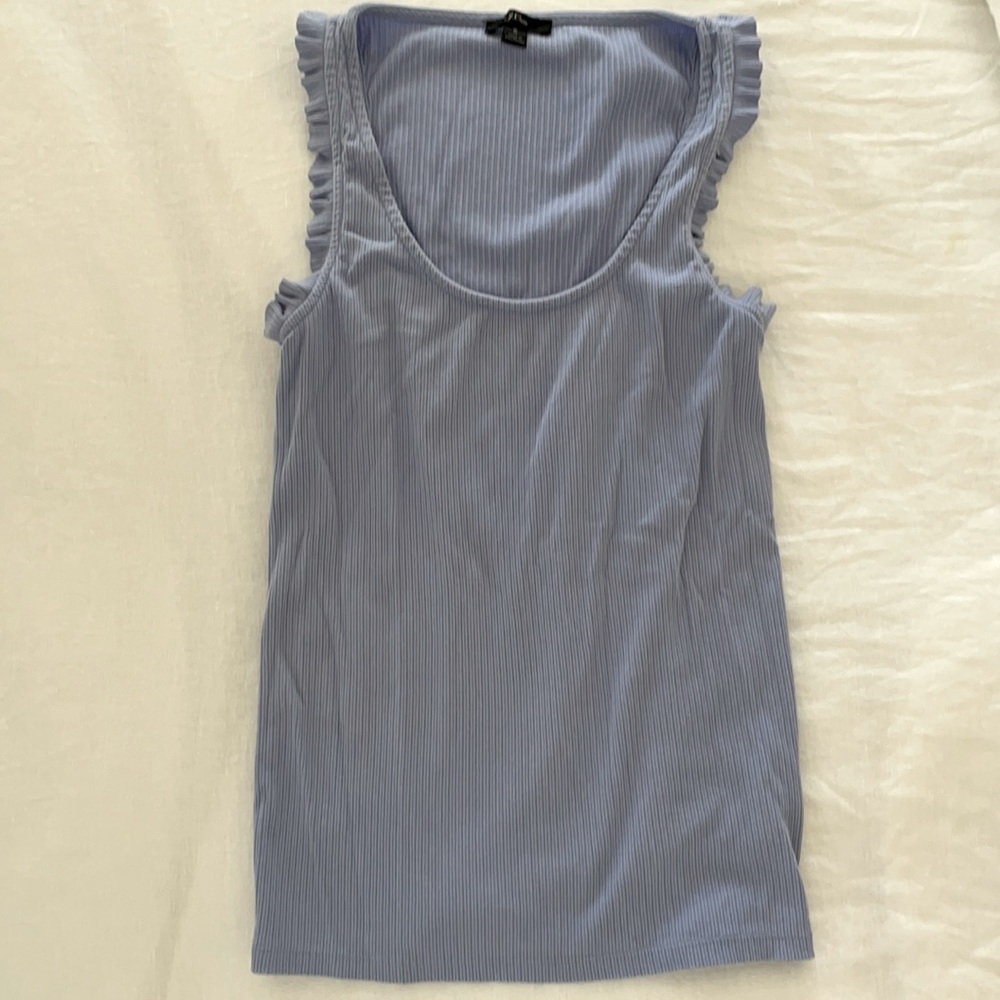 Jcrew tank with ruffle